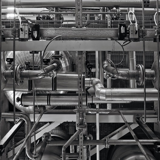 Pipe work at checmical plant valve install feature