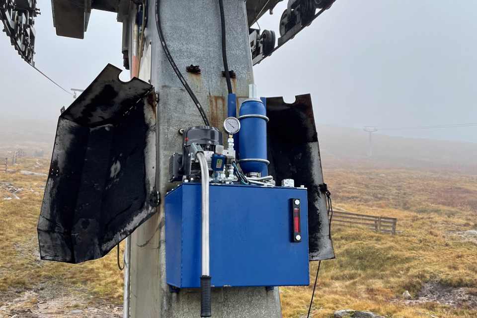 Nevis Range ski new bespoke power pack intalled slider