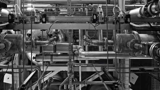 Pipe work at checmical plant valve install main