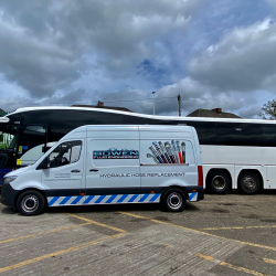 Mobile hose van bus repair